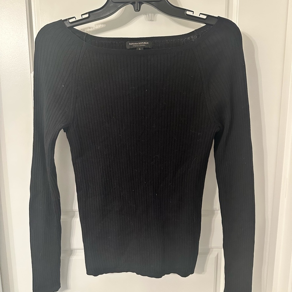 Banana Republic Black Ribbed Sweater